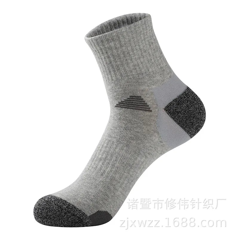 Men's socks autumn and winter mid-tube basketball sports socks high-quality pure cotton comfortable breathable cotton socks