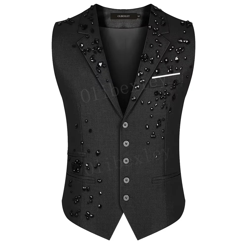 Olibexley Men’s Slim Fit Tuxedo Vest