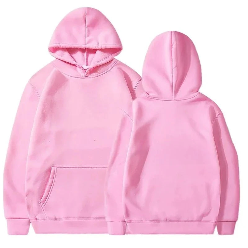 Unisex Sports Hoodie – Solid Color, Autumn/Winter Casual Sweatshirt