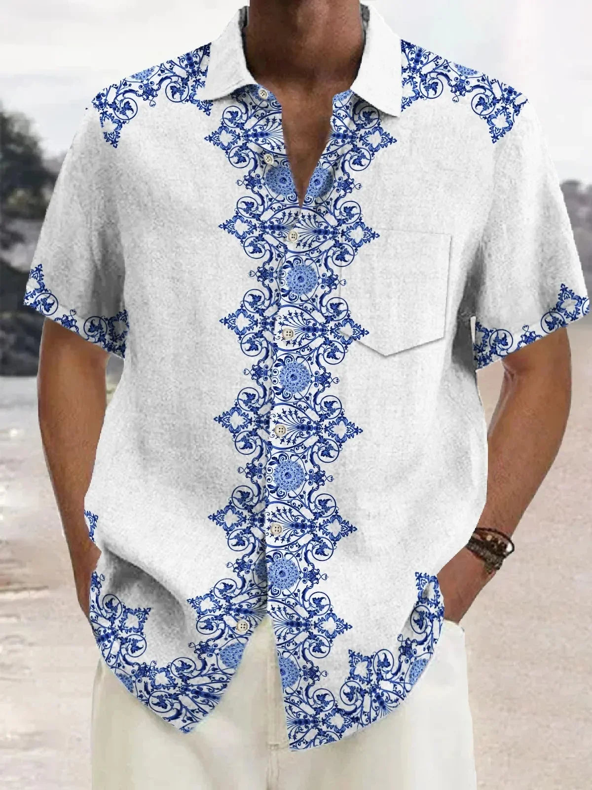 Men’s Short Sleeve Printed Shirt