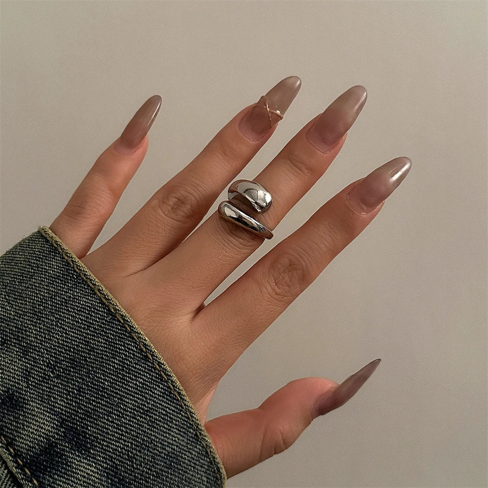 Chunky Open Cuff Bangle & Ring
