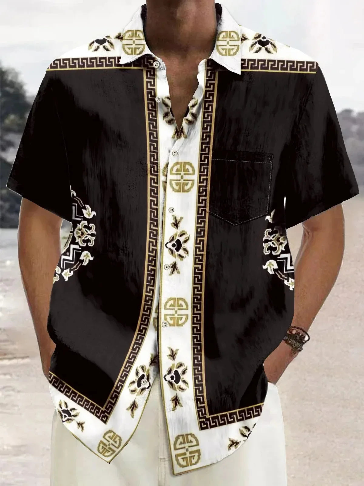 Men’s Short Sleeve Printed Shirt