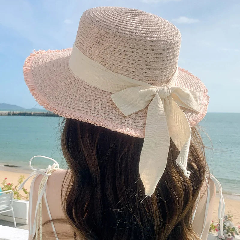 Bow Ribbon Straw Cover Cap