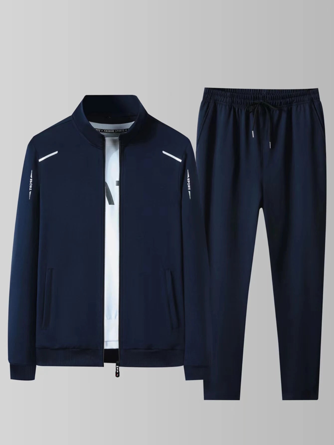Men's Zip-Up Tracksuit Set