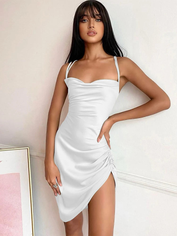 Women’s Ruched Strap Mini Dress