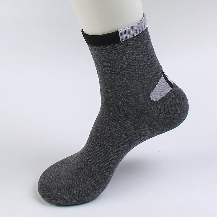 Men's socks autumn and winter mid-tube basketball sports socks high-quality pure cotton comfortable breathable cotton socks