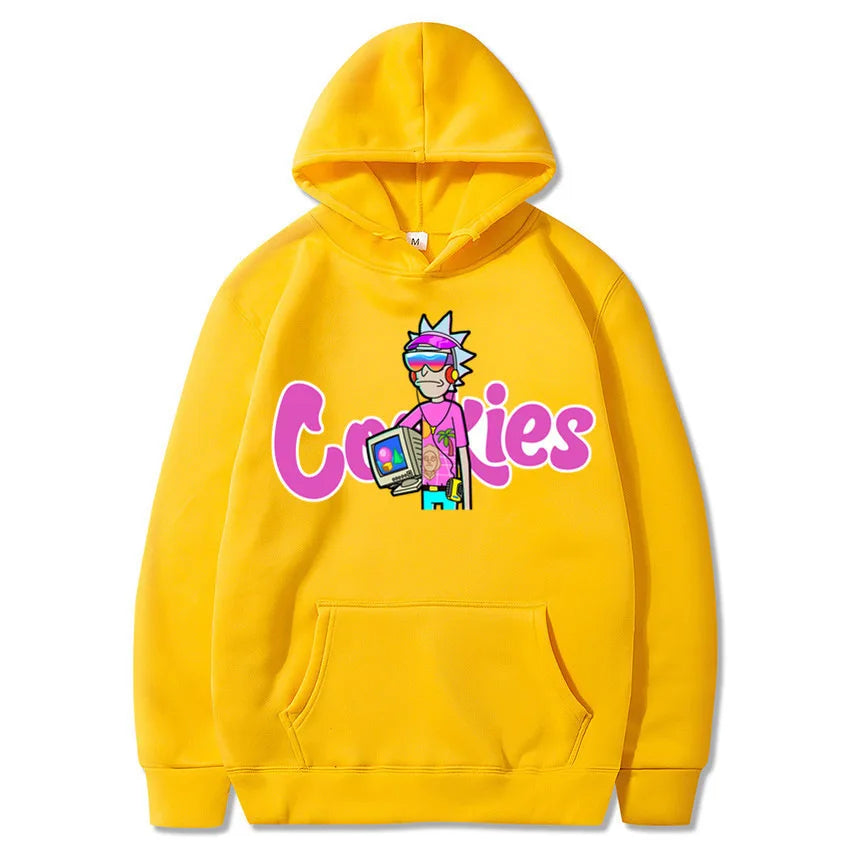 Anime Print Hoodie – Unisex Oversized Streetwear