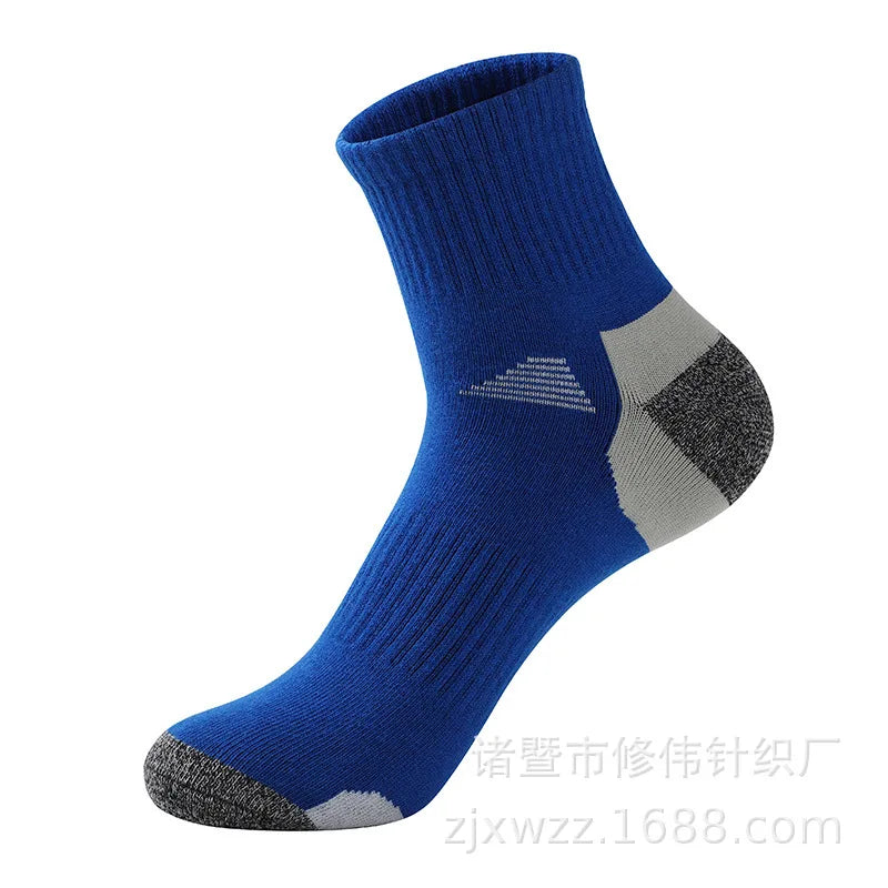 Men's socks autumn and winter mid-tube basketball sports socks high-quality pure cotton comfortable breathable cotton socks