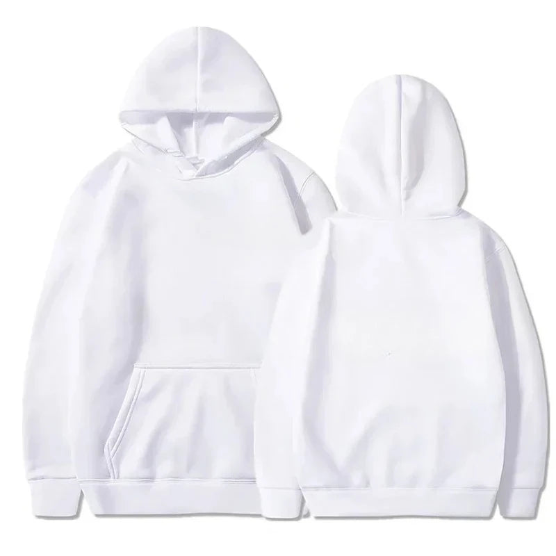 Unisex Sports Hoodie – Solid Color, Autumn/Winter Casual Sweatshirt
