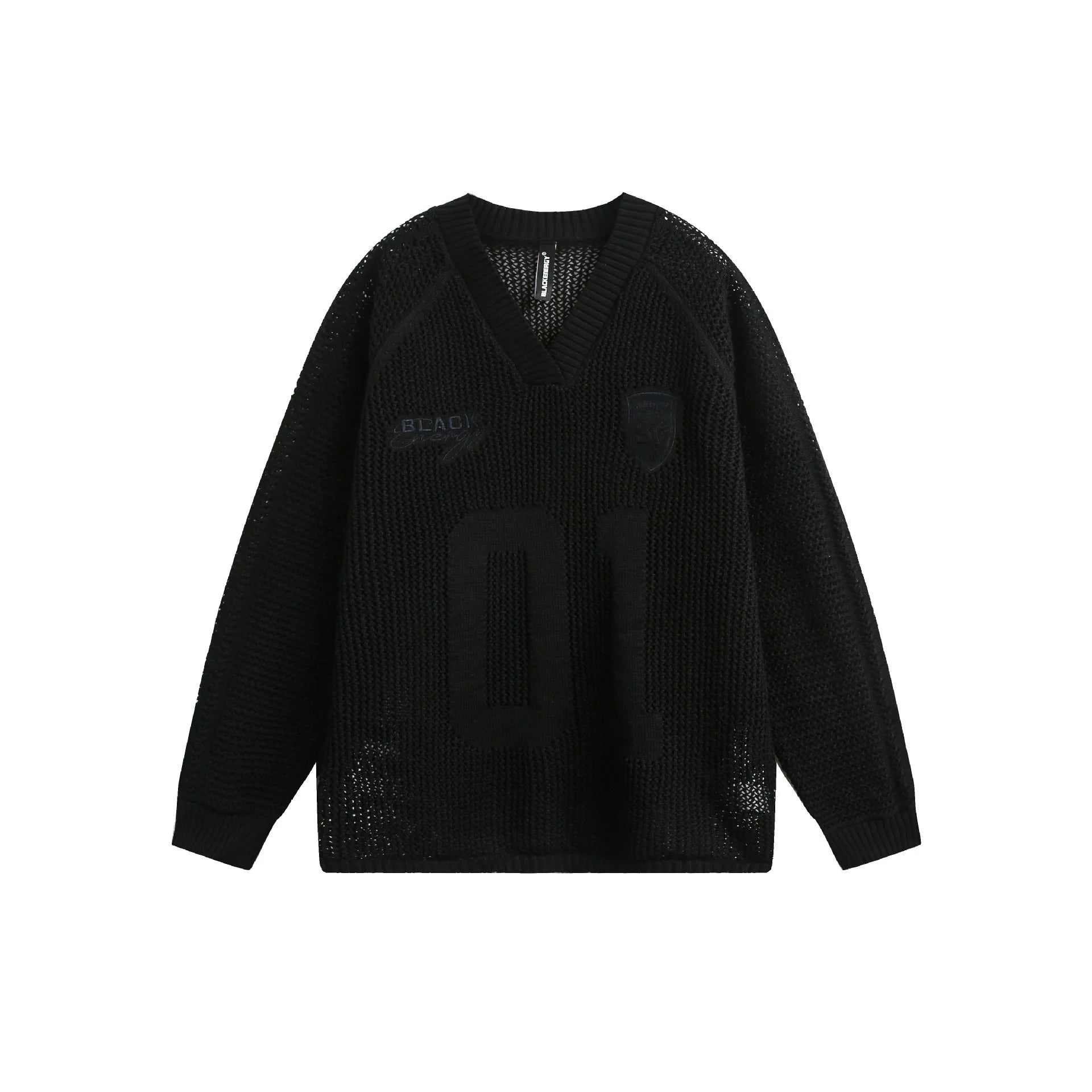 Unisex V-Neck Sweater – Hollow Design Autumn Knitwear