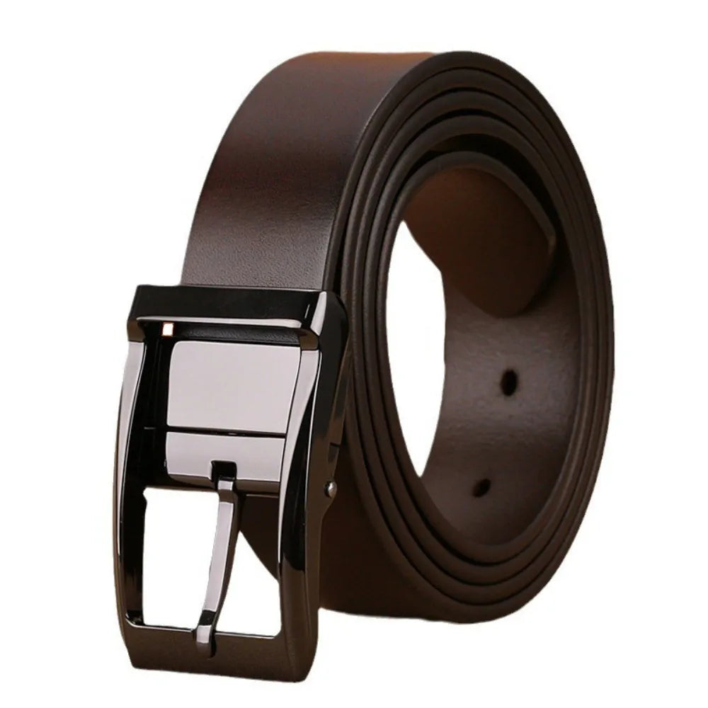 Luxury Genuine Leather Belt – Business Denim for Men & Women