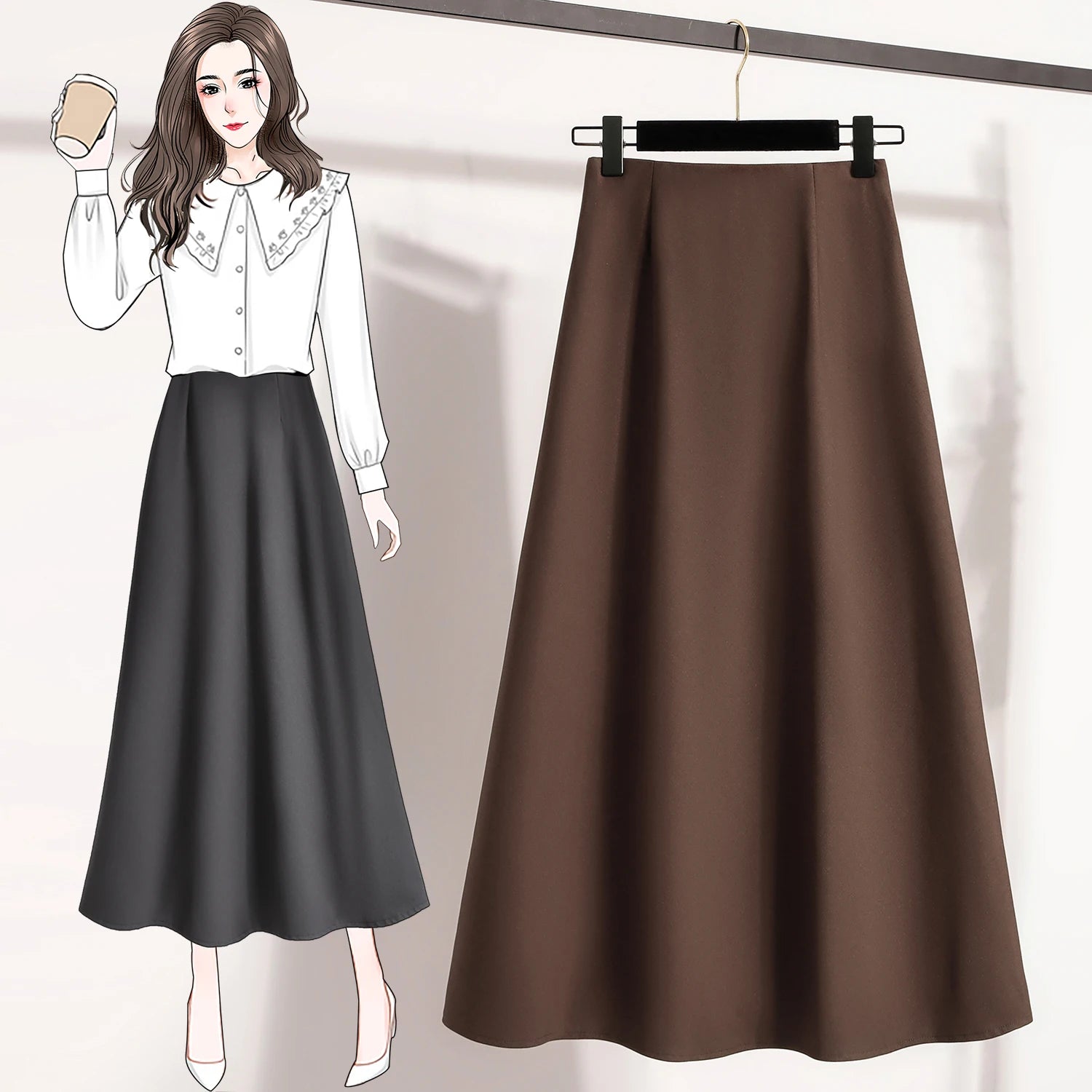 Women’s High Waist A-Line Mini Skirt