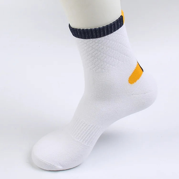 Men's socks autumn and winter mid-tube basketball sports socks high-quality pure cotton comfortable breathable cotton socks