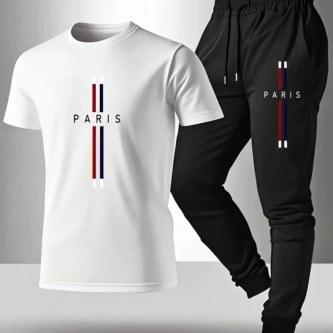 Men's Printed T-Shirt & Pants Set