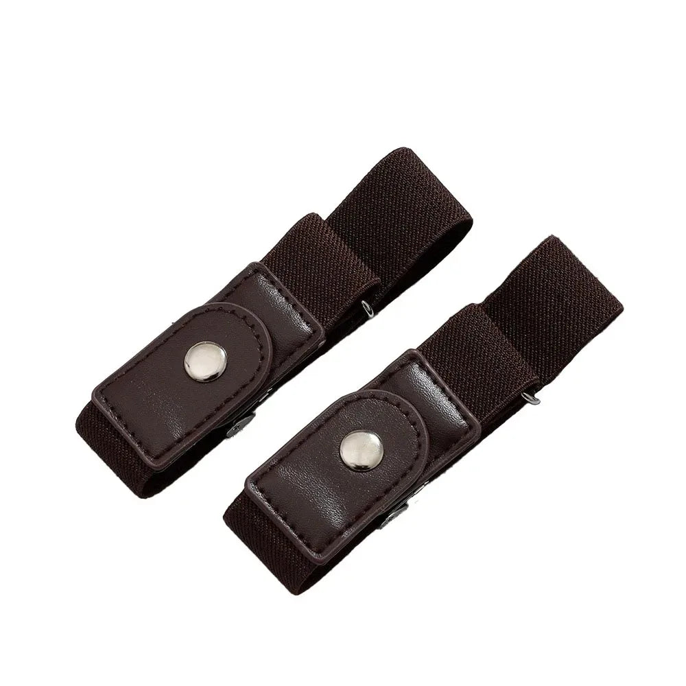 Buckle Elastic Belt – Adjustable, Invisible, Canvas, Unisex