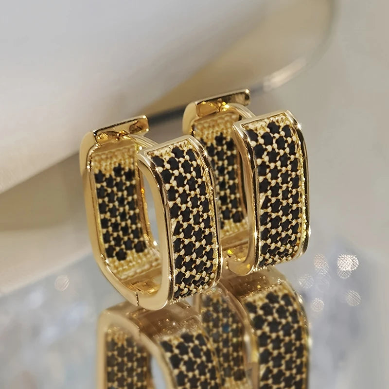 Pavé CZ Hoop Earrings