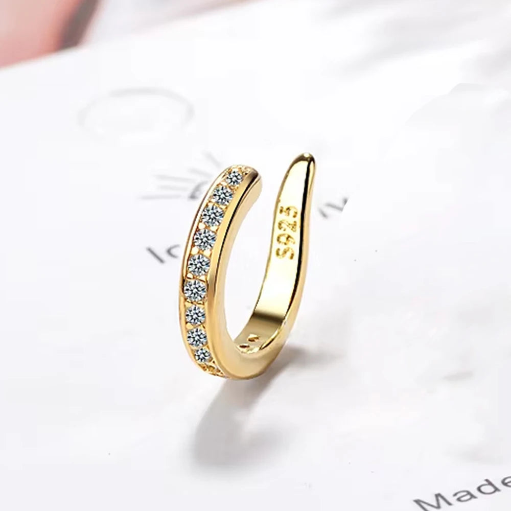 Crystal Zircon Clip-On Ear Cuff – No Piercing