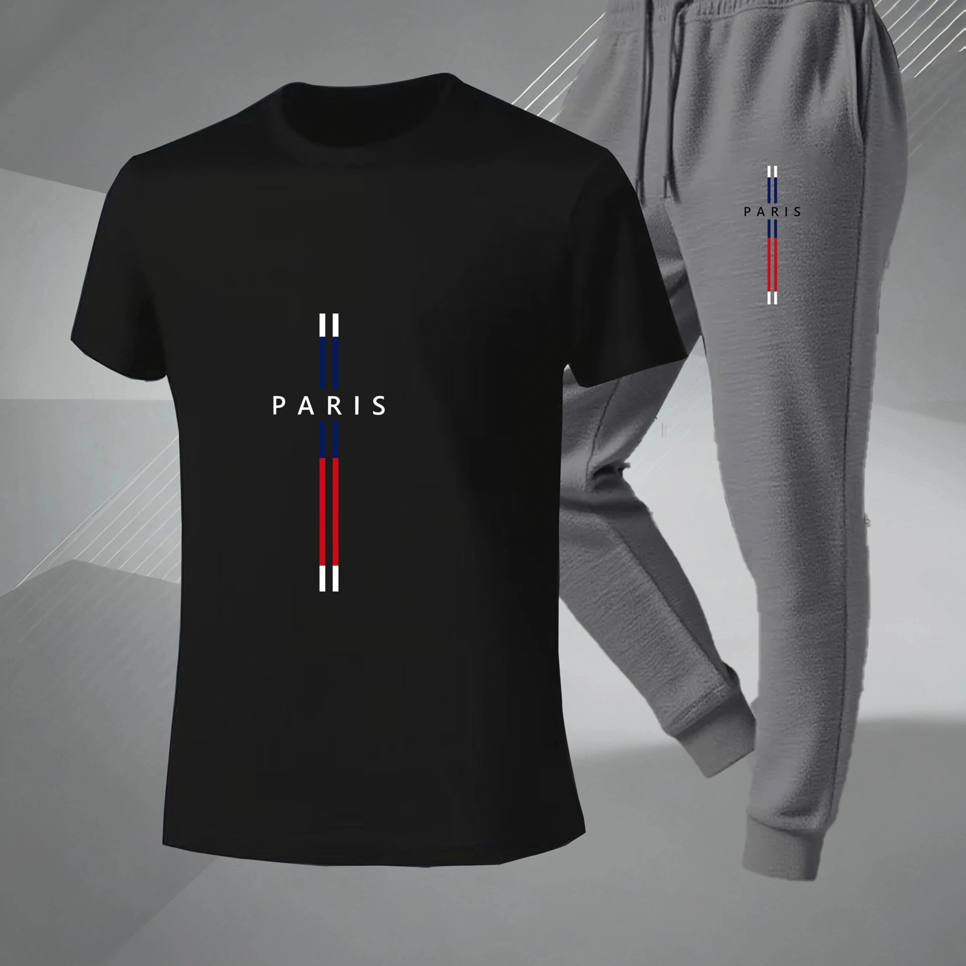 Men's Printed T-Shirt & Pants Set