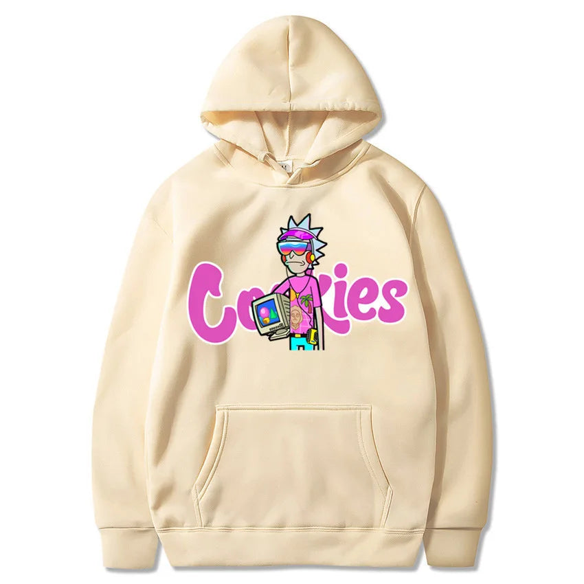 Anime Print Hoodie – Unisex Oversized Streetwear