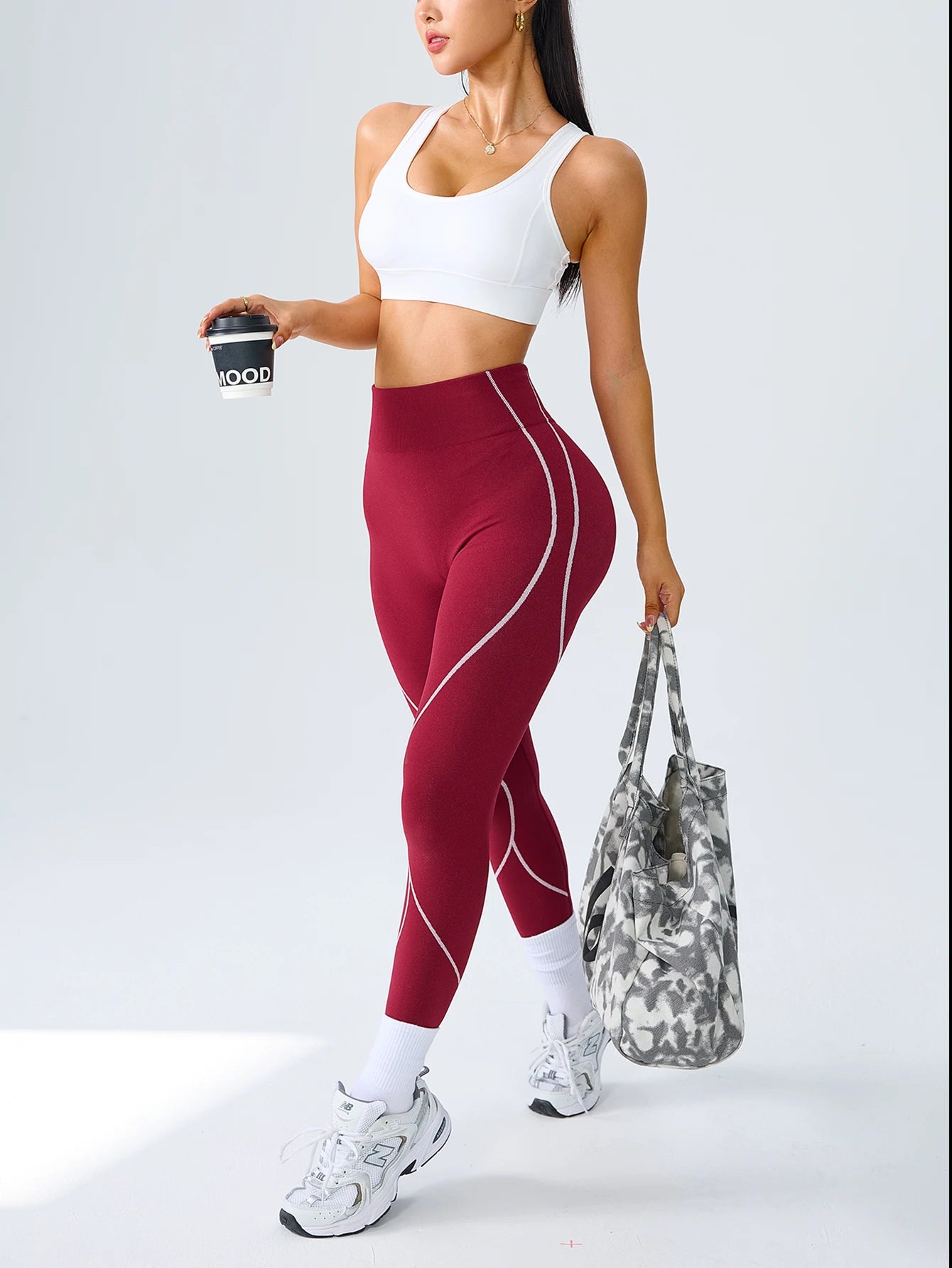 Women's Seamless Striped Leggings 