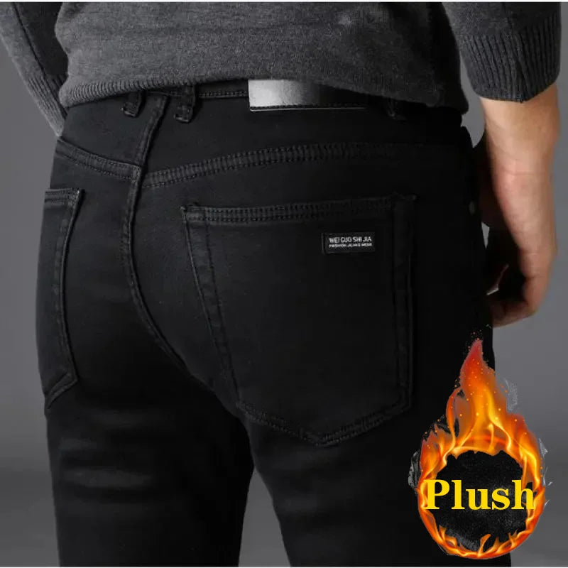 Men’s Classic Stretch Biker Jeans Denim Pants
