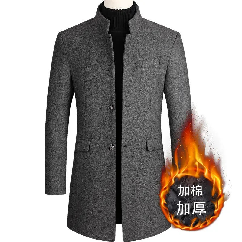 Men’s Cashmere Wool Trench Coat