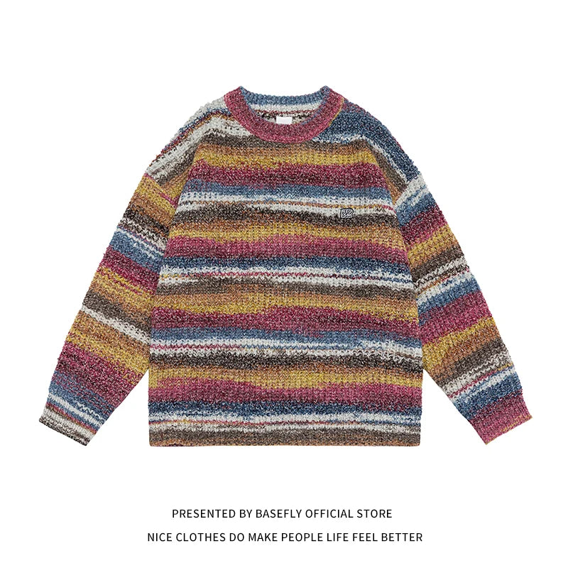 Unisex Rainbow Sweater – Casual Streetwear Pullover