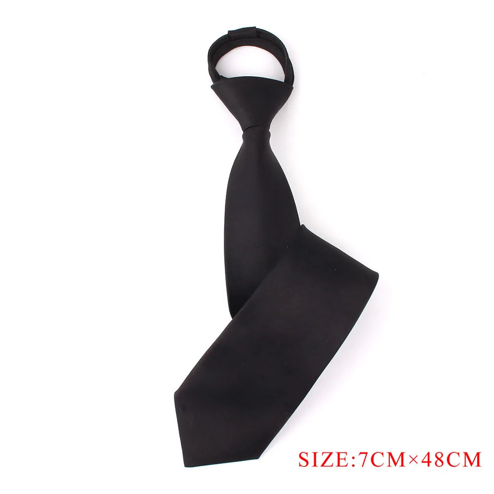 Men’s Classic Black Silk Necktie, Wedding & Business