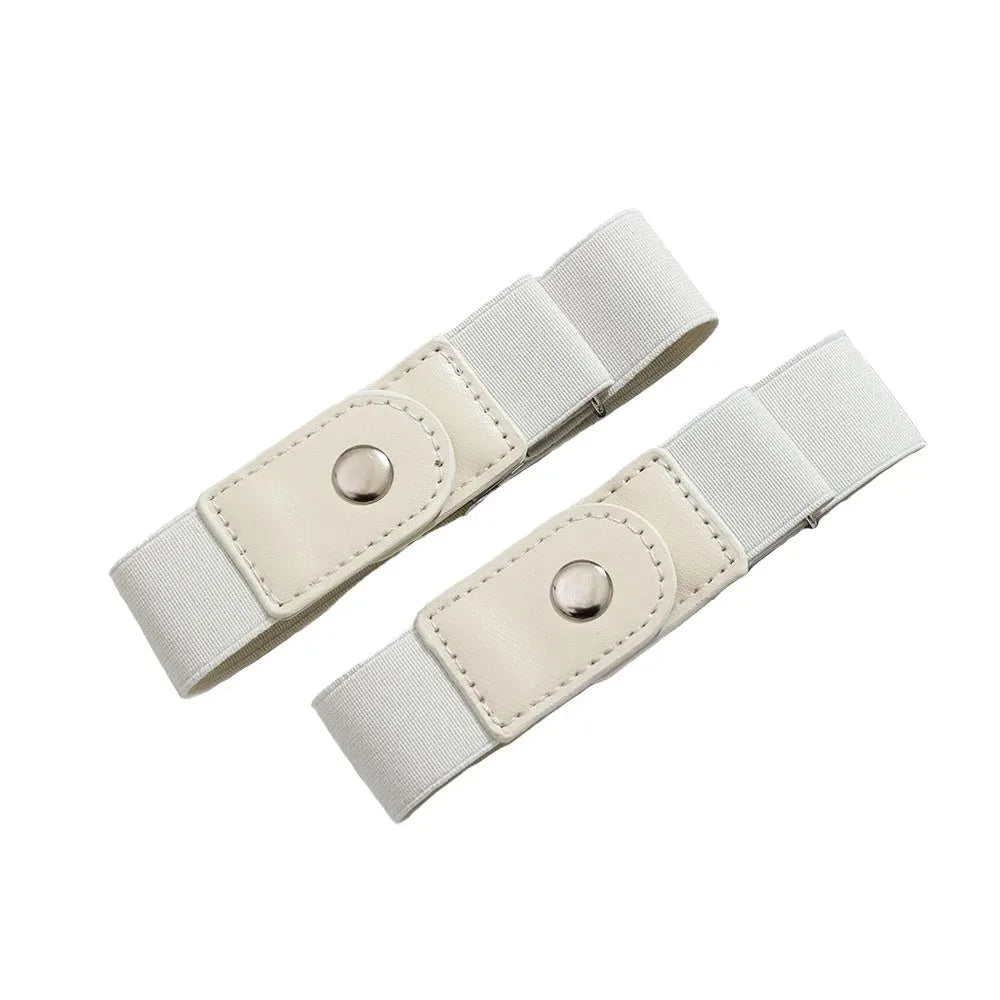 Buckle Elastic Belt – Adjustable, Invisible, Canvas, Unisex