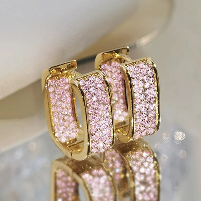 Pavé CZ Hoop Earrings
