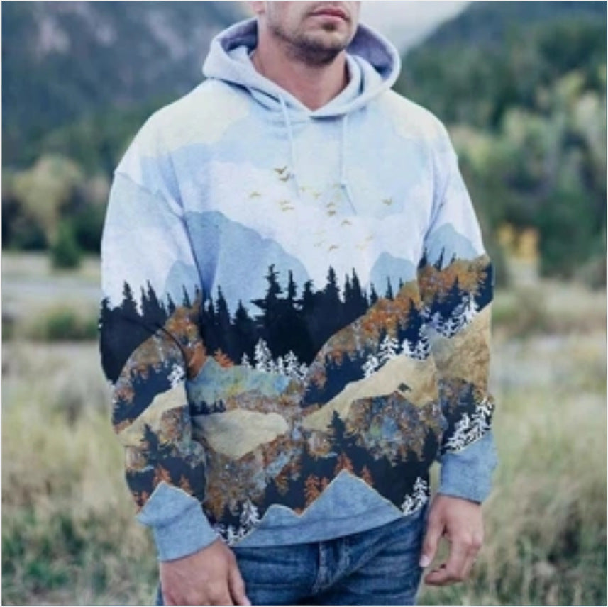Printed Casual Hoodie-Deluxe Fashion Forever
