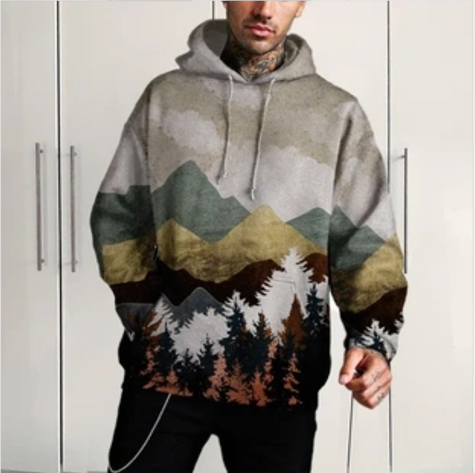 Printed Casual Hoodie-Deluxe Fashion Forever