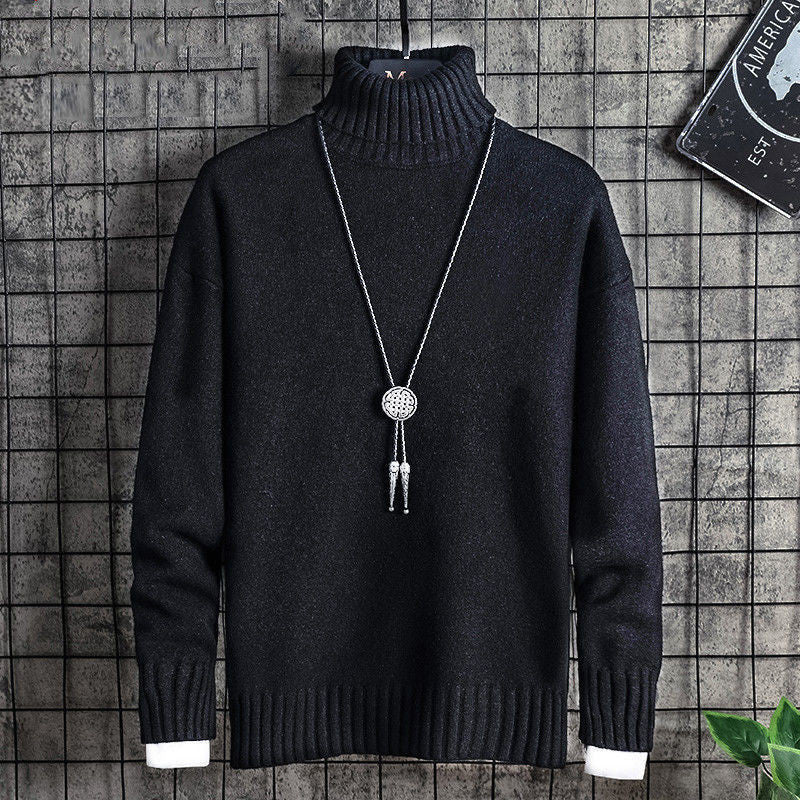 Turtleneck Sweater Men Plus Velvet Bottoming Shirt-Deluxe Fashion Forever