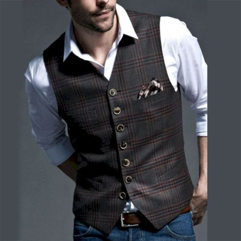 Casual Slim Waistcoat for Men-Deluxe Fashion Forever