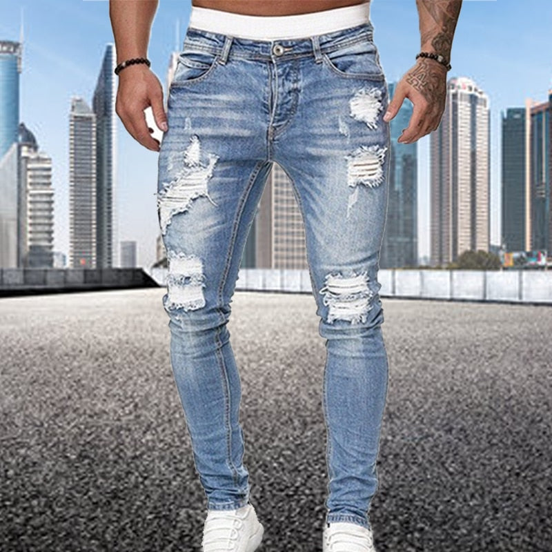 Skinny Ripped Jeans For Men-Deluxe Fashion Forever