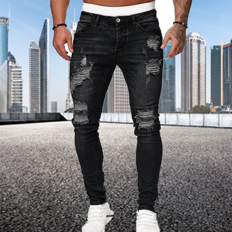 Skinny Ripped Jeans For Men-Deluxe Fashion Forever
