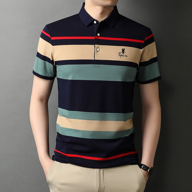 Casual Short Sleeve Polo T-Shirts for Men-Deluxe Fashion Forever