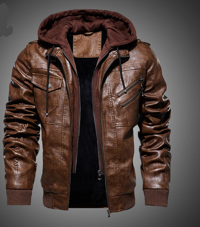 Biker Leather Jacket for Men-Deluxe Fashion Forever