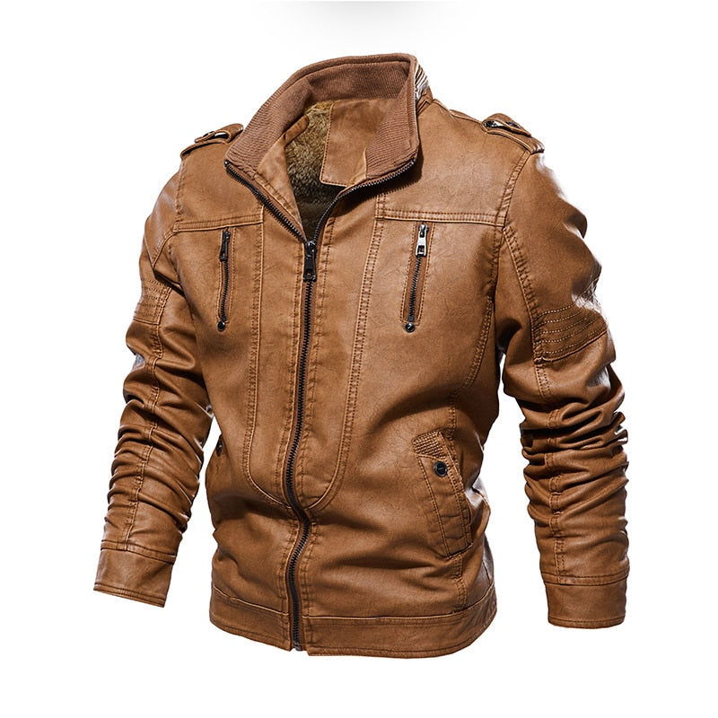Biker Leather Jacket for Men-Deluxe Fashion Forever