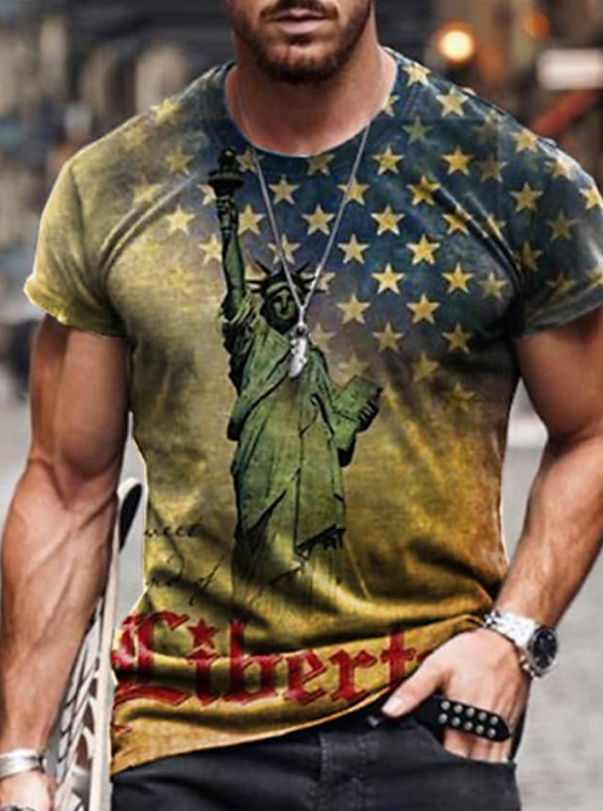 3D Printed T-Shirt with Liberty-Deluxe Fashion Forever