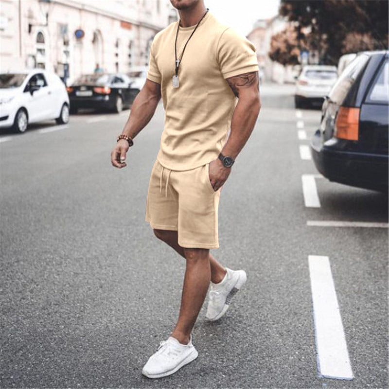 Round Neck T-Shirt With Shorts-Deluxe Fashion Forever